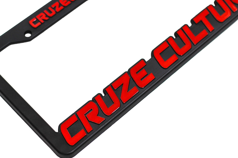 Cruze Culture Red License Plate Frame