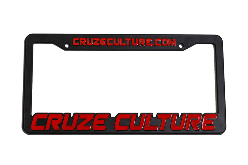 Cruze Culture Red License Plate Frame